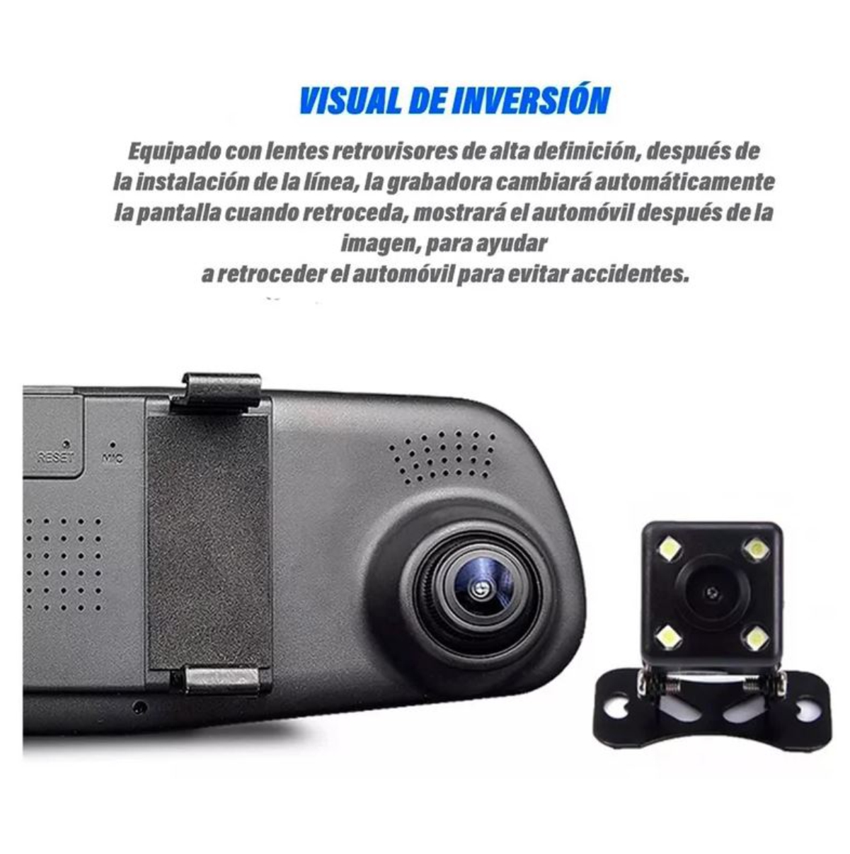 Miniatura 4 de Retrovisor Espejo Doble Cámara Full Hd